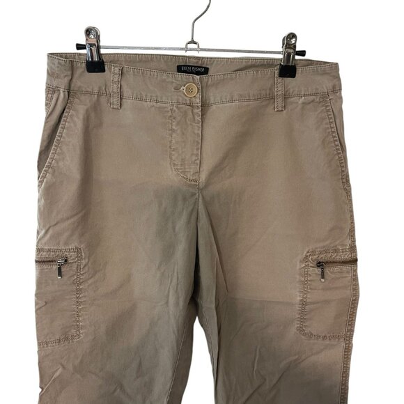 Eileen Fisher Cargo Capri Pants Women’s Petite Small Khakis - Picture 3 of 9